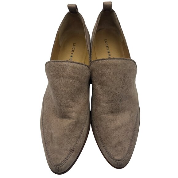 Lucky Brand Womens  Size 8.5 M Tan Suede Mahzan Slip-On Shoes - Picture 2 of 8